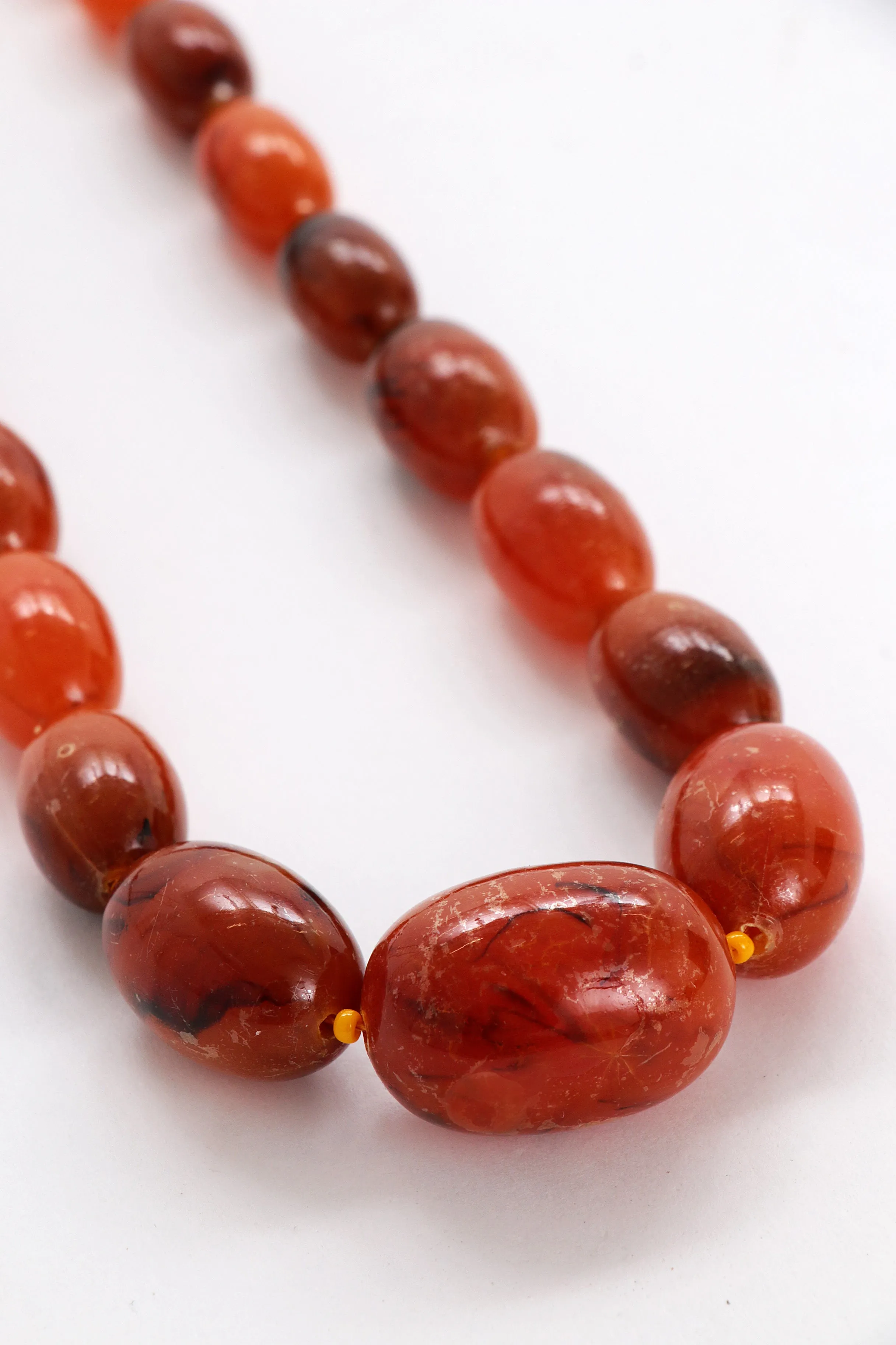 Vintage Amber Necklace - Unique Patina, 1960