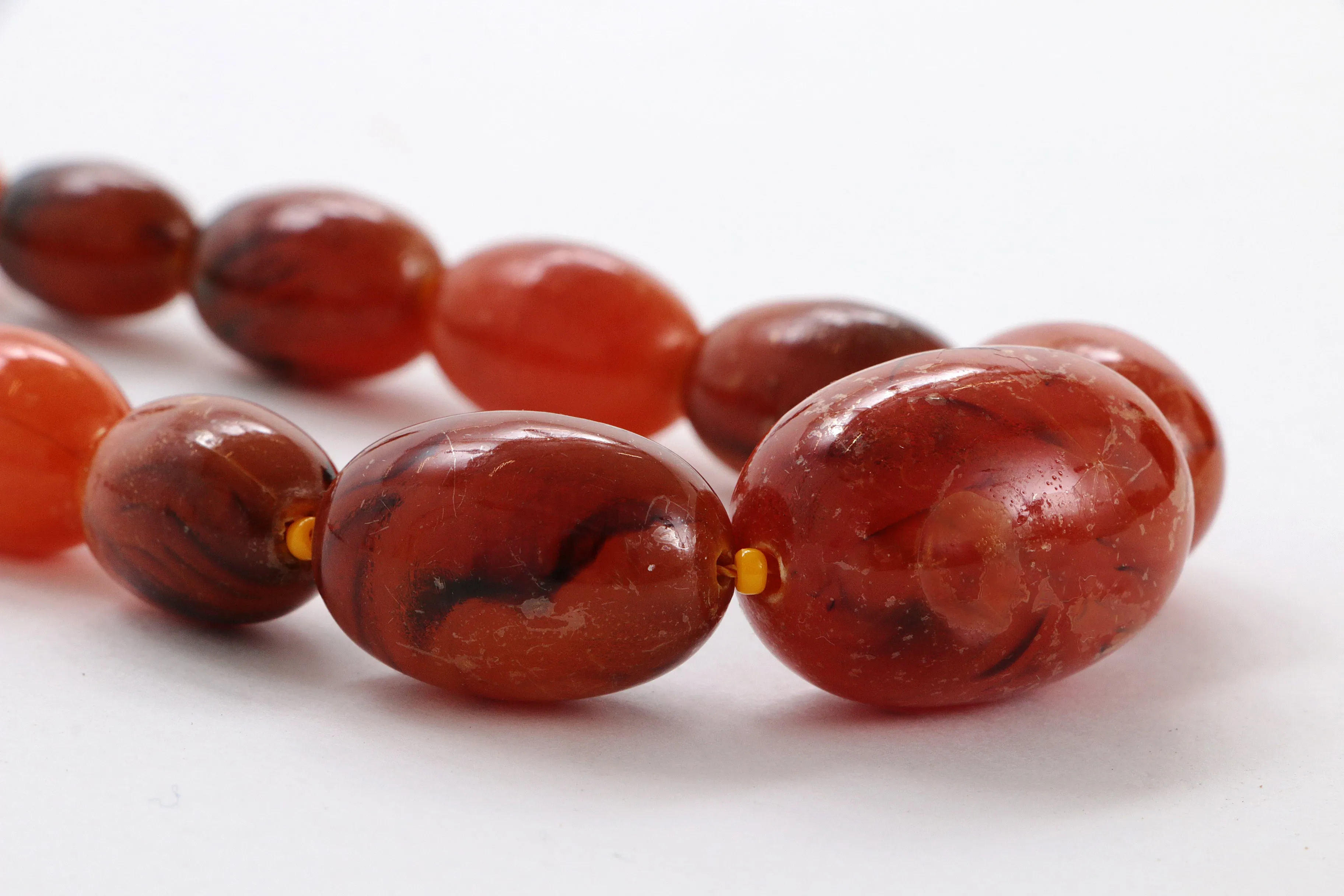 Vintage Amber Necklace - Unique Patina, 1960