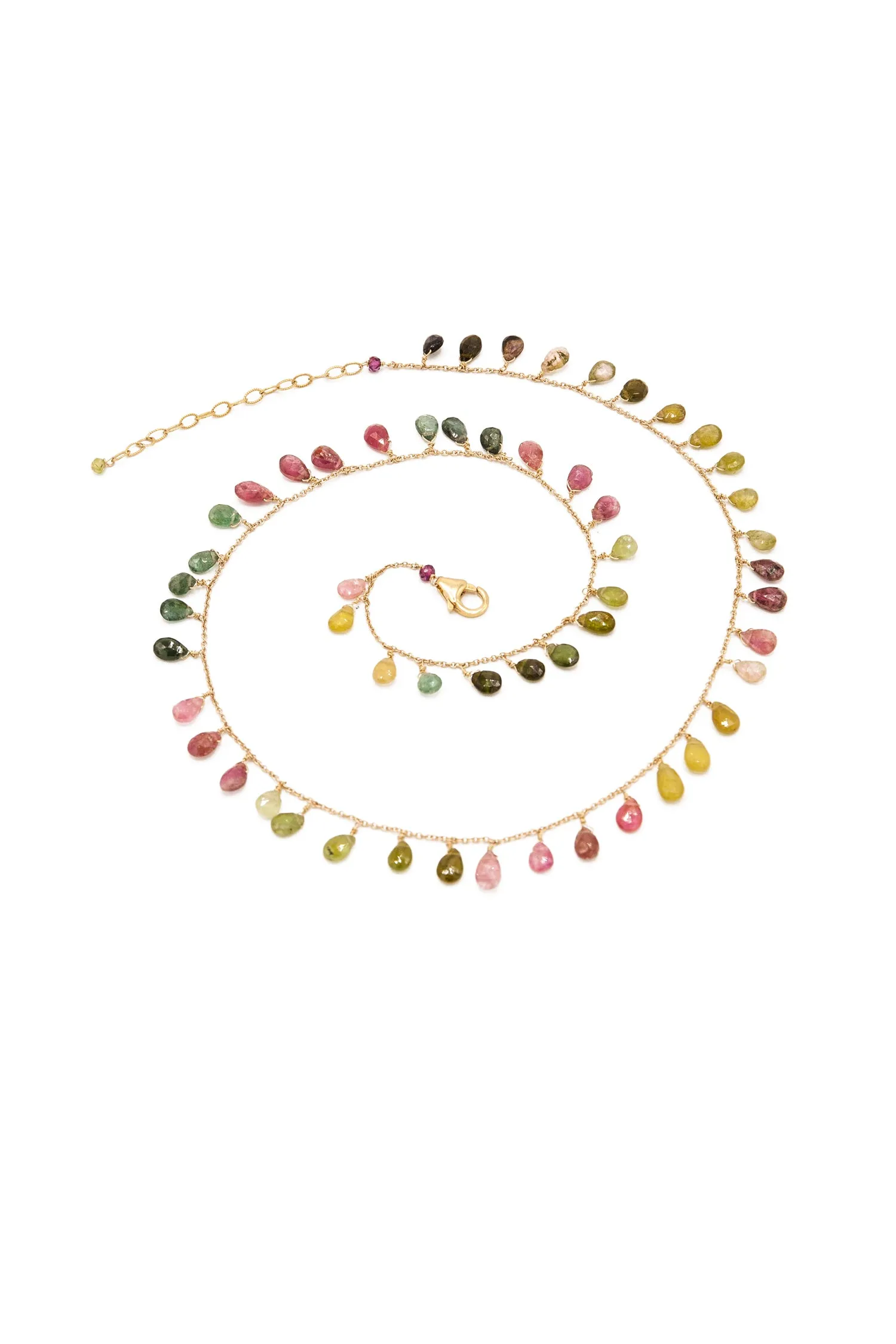 Watermelon Fall Tourmaline Necklace