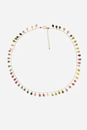 Watermelon Fall Tourmaline Necklace