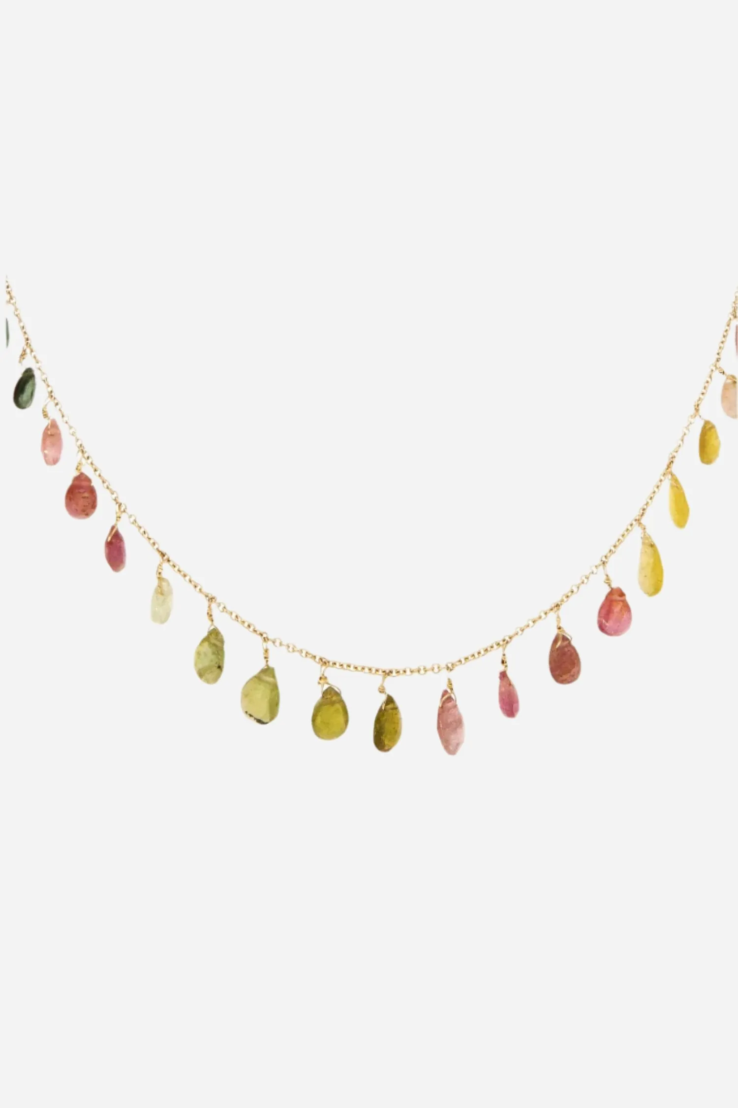Watermelon Fall Tourmaline Necklace