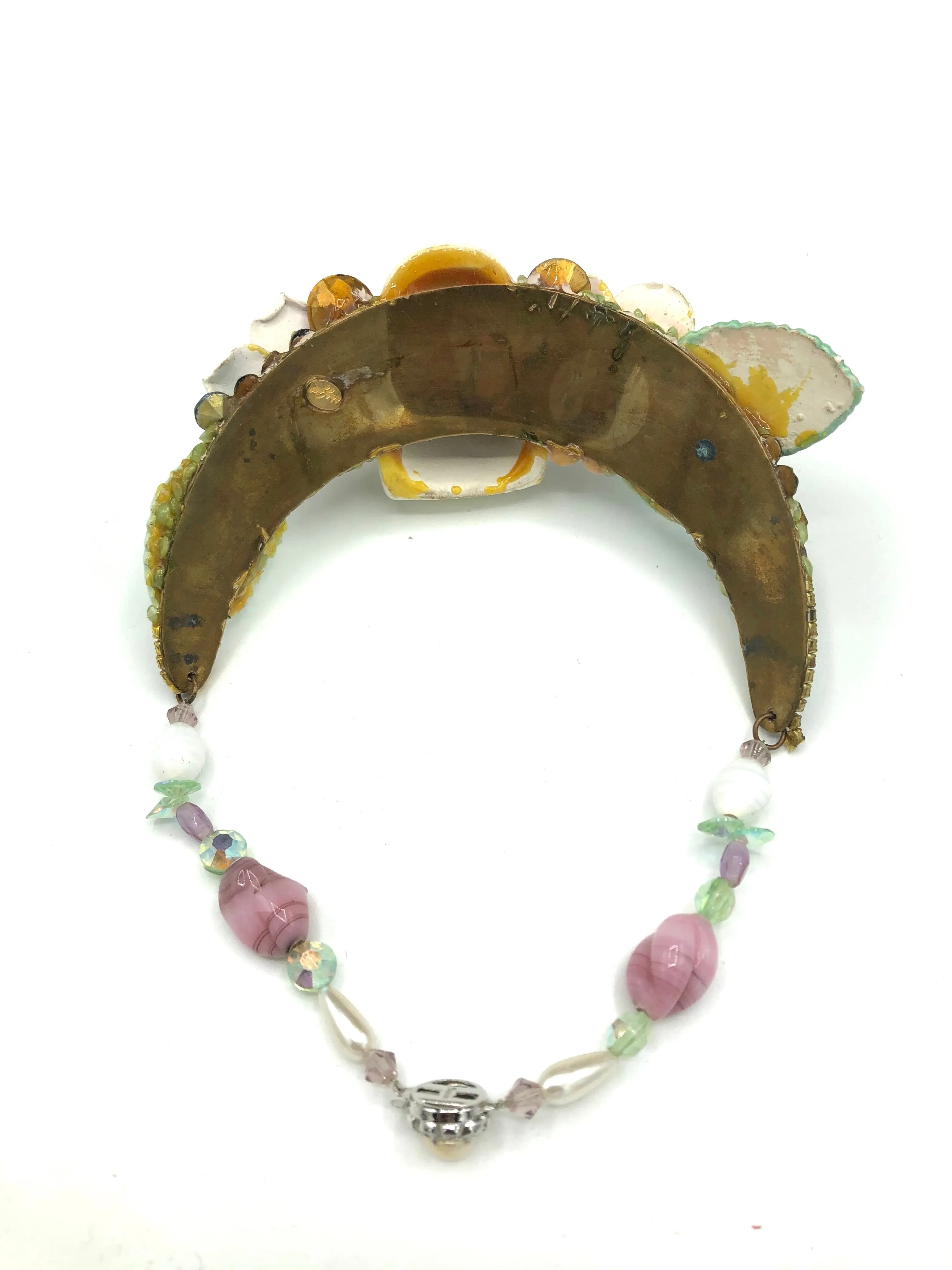 Wendy Gell Ceramic Face Necklace