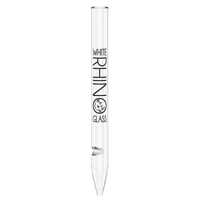 White Rhino Quartz Glass Straw Display - Clearance