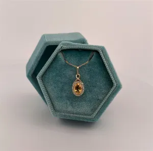 Yellow Gold Citrine Necklace
